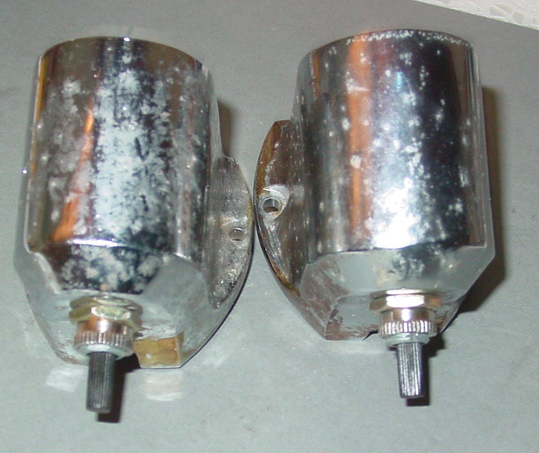 2 Vintage Boat Sconces Lot Art Deco Low Profile Compact Chrome Light Fixture