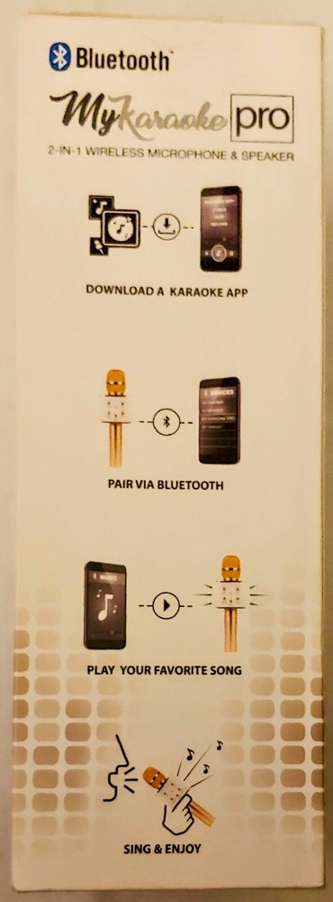 My Karaoke Pro Bluetooth 2-in-1 Wireless Microphone & Speaker NIB 2019