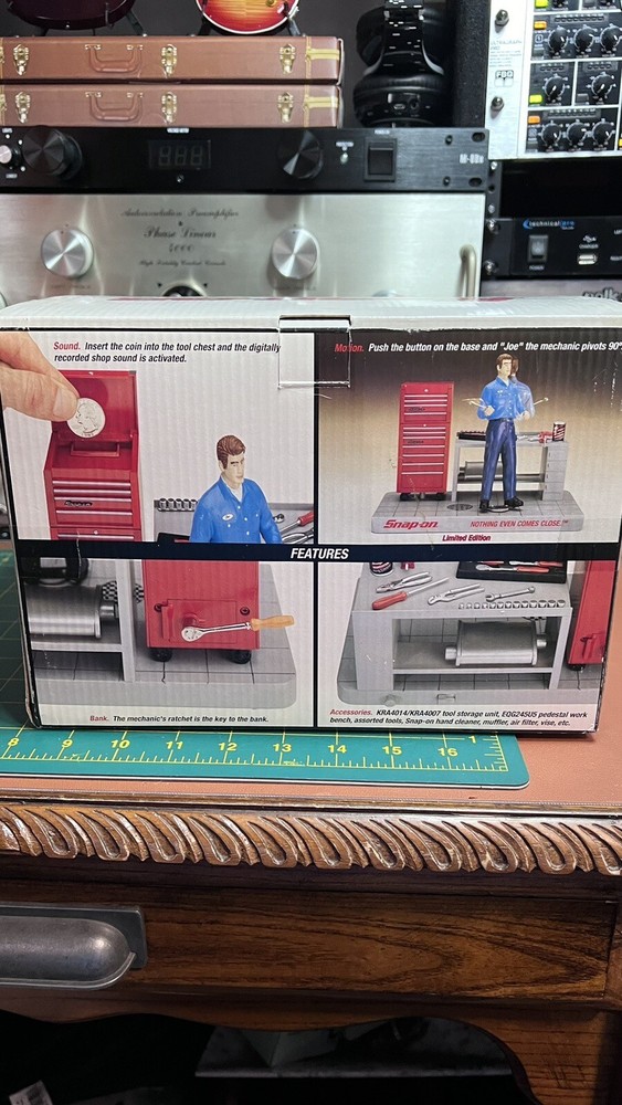 Rare Snap On Mini Tool Box And Mechanical Man Bank