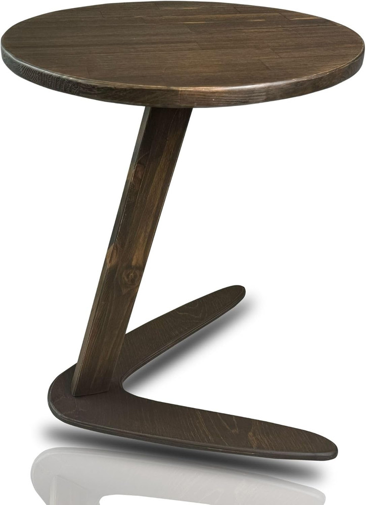 C-Shaped Handmade End Table, Side Table for Couches, Sofa Tables Slide under Cou