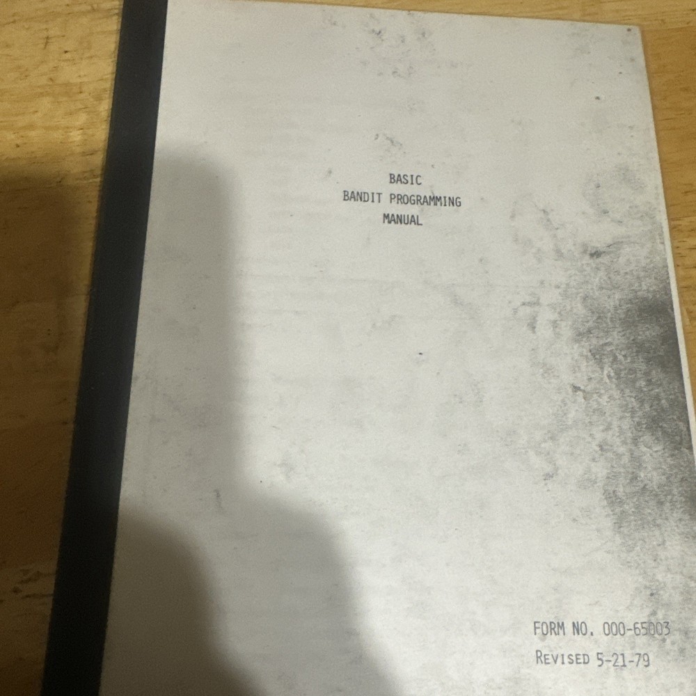 Basic Bandit Programming Manual Parts List