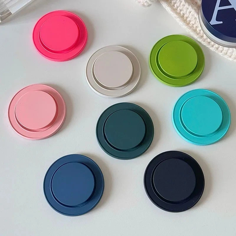 For iPhone 12-17 Magsafe Magnetic Solid Color Pop-Up Socket Grip Stand Holder