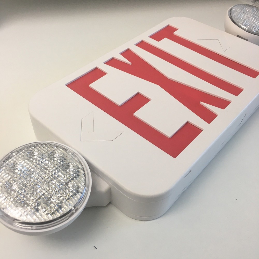 Progress Commercial Lighting PECUE-UR-30 LED Exit Combo Red DOUBLE SIDED