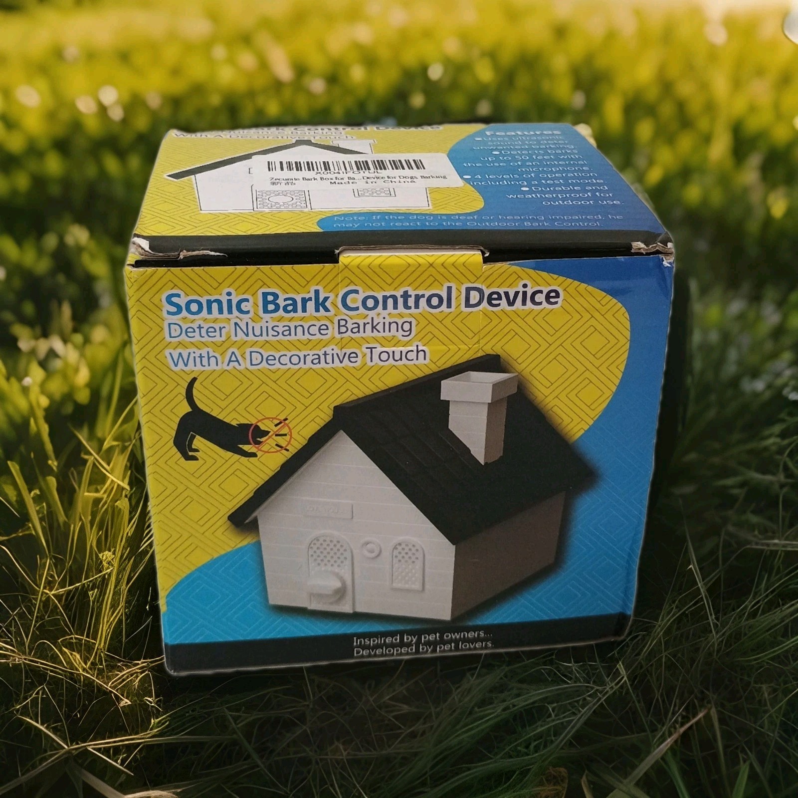 3 Modes 50Ft Ultrasonic Dog Bark Deterrent Device Weatherproof Safe Anti Bark