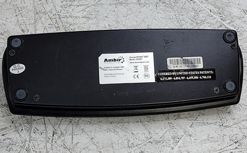 Ambir DocketPORT DP687 Portable Duplex ID & Card Scanner SEE NOTES