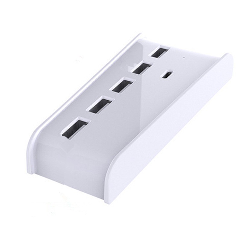 White 6-Port Extend USB Hub Adapter Splitter For Sony PS5 PS4 Pro Game Console E