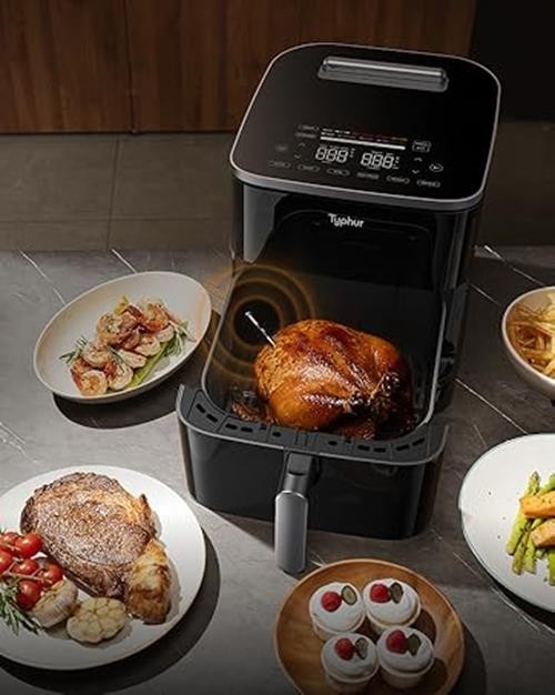 Typhur Sync 8 Quart AI Smart Air Fryer w/ Built-in Wireless Meat Thermometer
