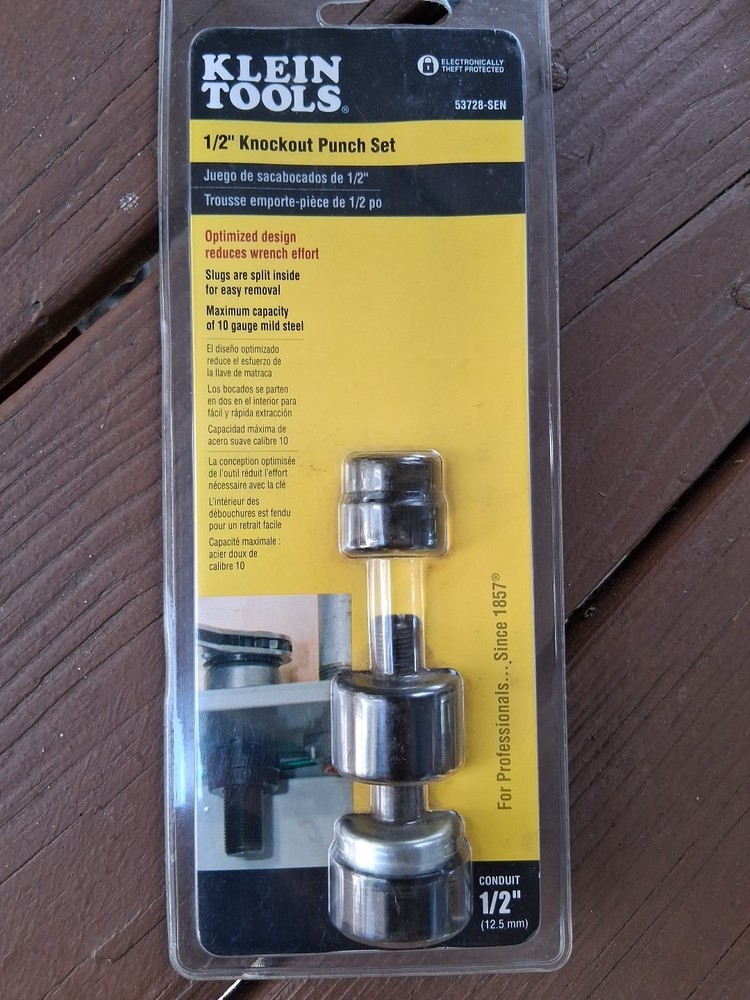 Klein electrician knockout punch 1/2-Inch