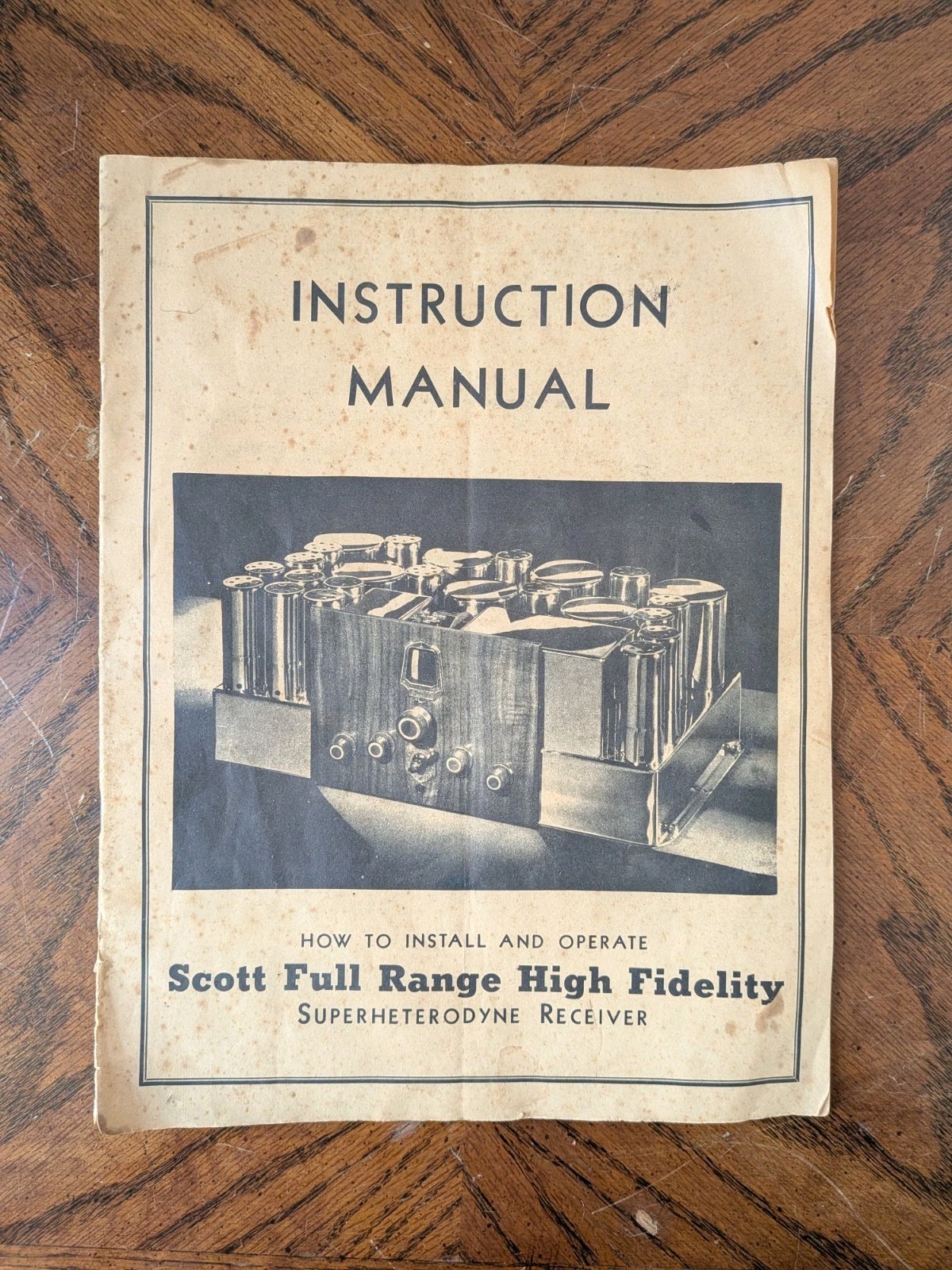 Original EH Scott Full Range High Fidelity Radio Instruction Manual