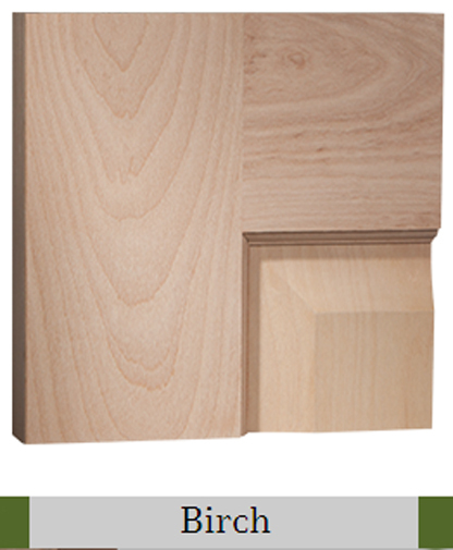 2 Panel Vertical Birch Flat Mission Shaker Stain Grade Solid Core Interior Doors