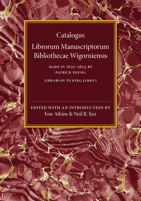 Patrick Young Catalogus Librorum Manuscriptorum Biblioth (Paperback) (UK IMPORT)