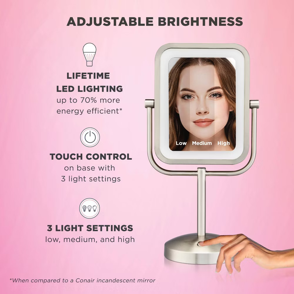 Conair LED Vanity Makeup Mirror - Silver
