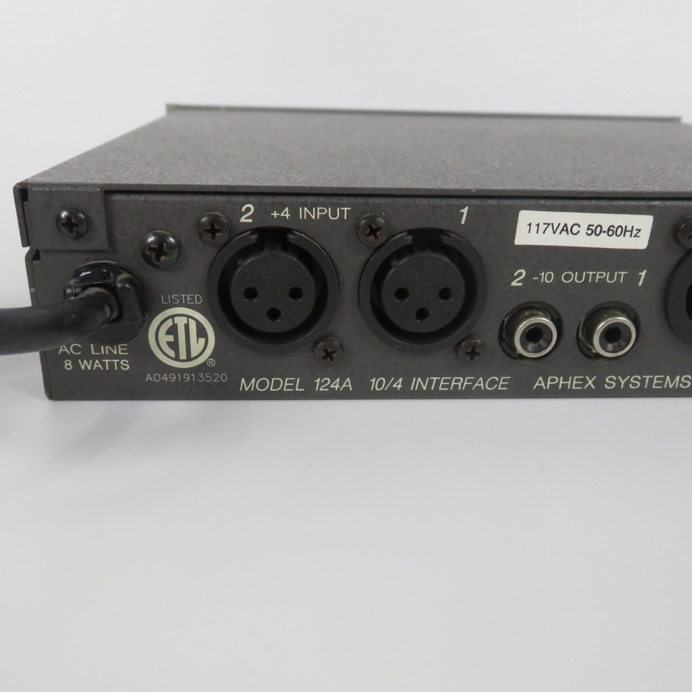 Aphex 124A 10/4 Audio Level Interface Balanced Unbalanced -10dBV to +4dBu