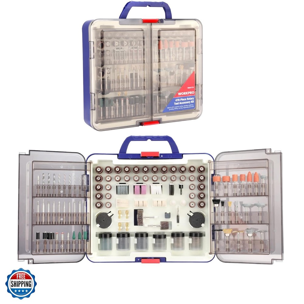 476PCS Rotary Tool Accessories Kit, Rotary Tool Bits for Easy Cutting, Sandin...