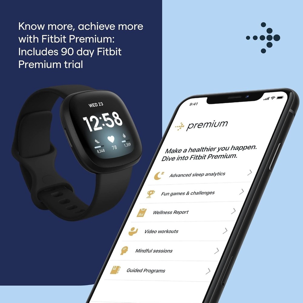 Fitbit Versa 3 Black/Black (FB511BKBK)