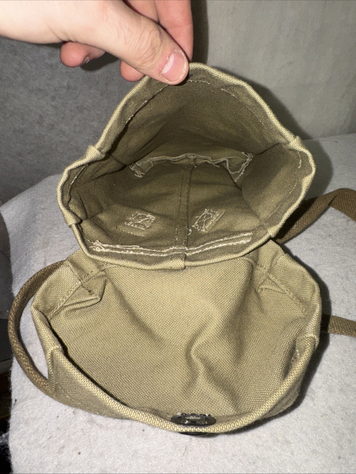 Vintage 1942 Dated WWII US ARMY TOMPSON 30RD .45 STICK MAGAZINE AMMO CARRY BAG