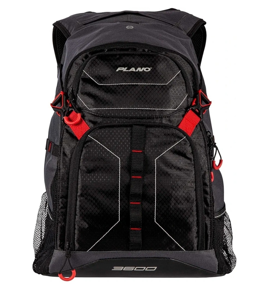 Plano E-Series 3600 Fishing Backpack Tackle Box Water Resistant w/ Pockets Black