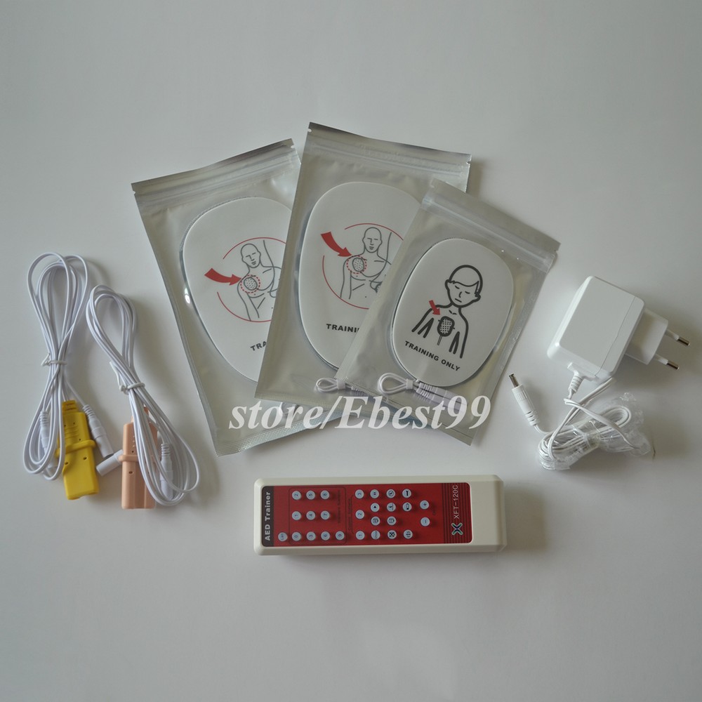 2 Sets AED Trainer First Aid Training Defirillator Simulator CPR AED Training