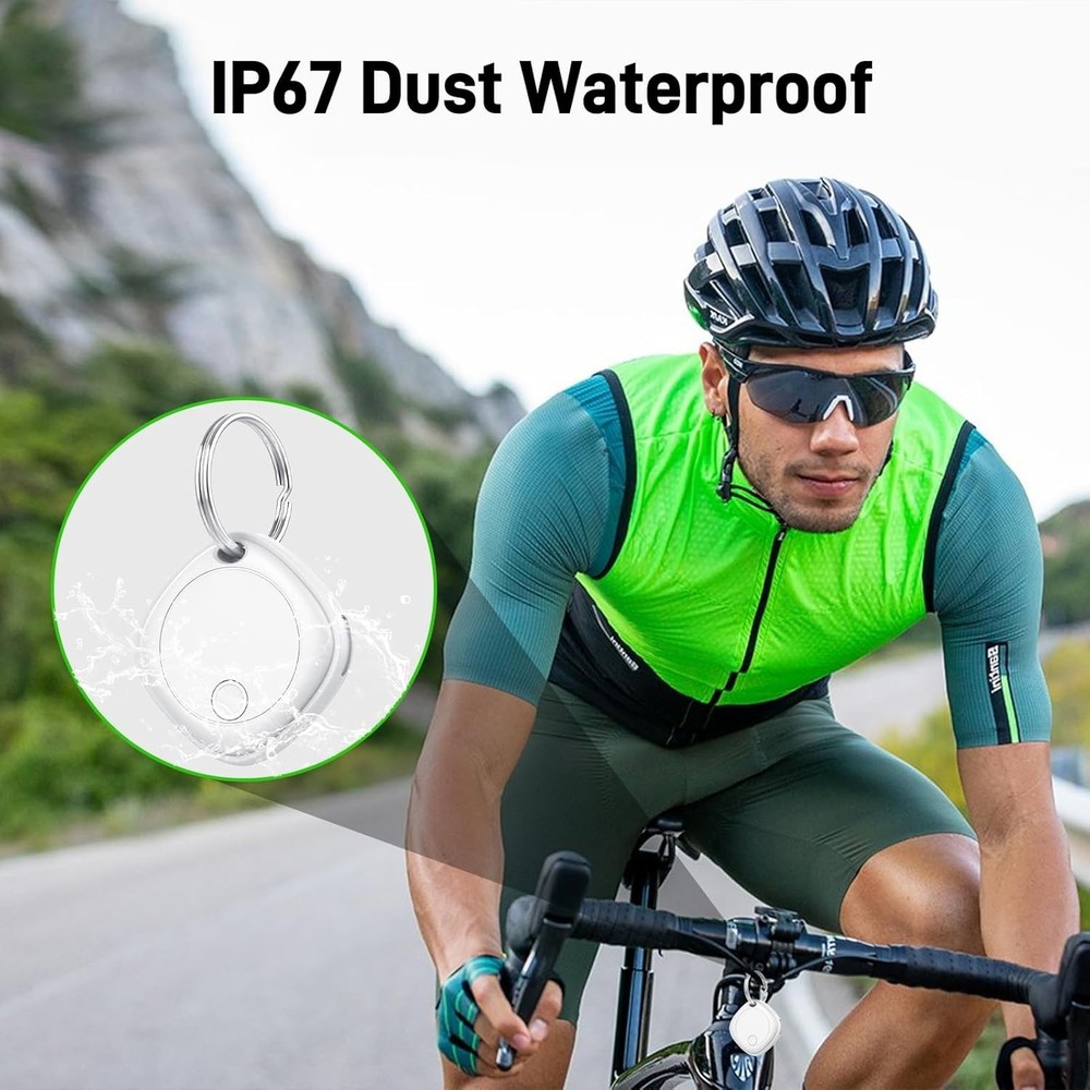 4 Pack - Air Tracker Tags, Bluetooth Tracker Works with Apple Find My APP (iOS)