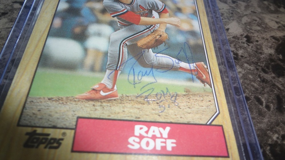 1987 TOPPS RAY SOFF AUTOGRAPHED BASEBALL CARD
