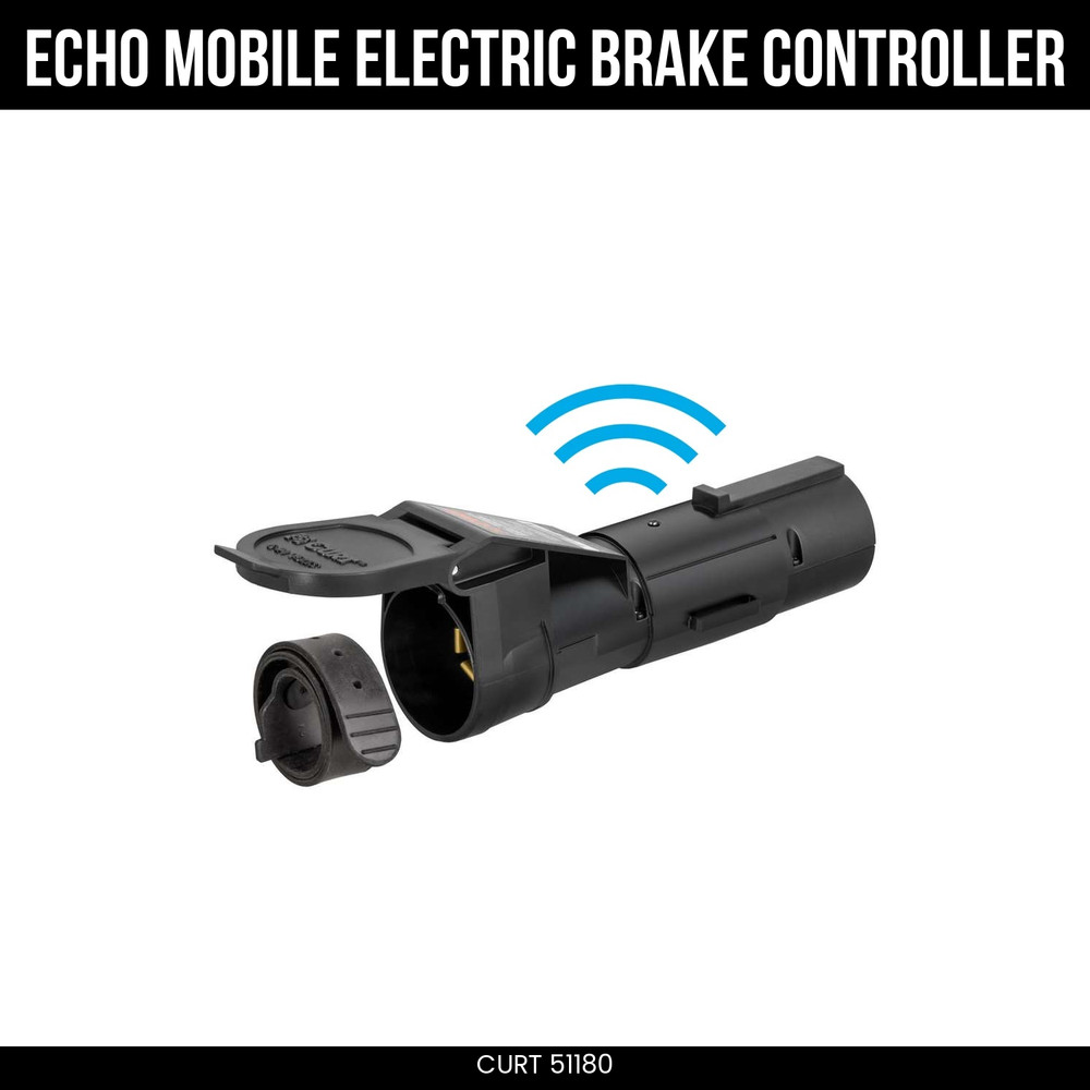 CURT Echo Mobile Bluetooth Electric Trailer Brake Controller Up to 2 Axles 51180