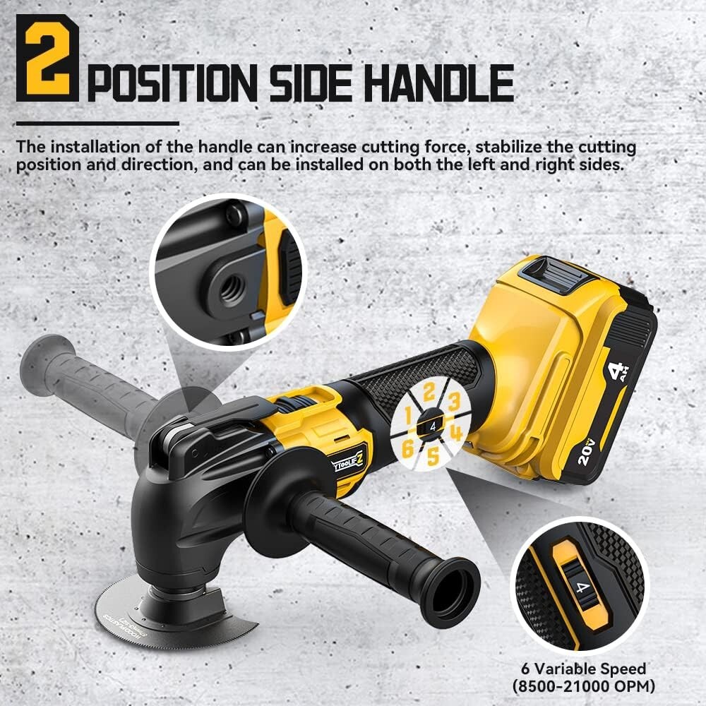 Cordless Oscillating Tool for Dewalt 18V/20V Battery Not Inc 6 Variable Speed