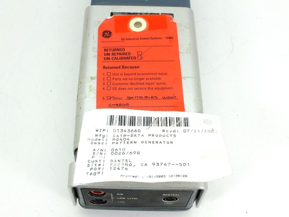 Data Products PG 404 Pattern Generator - Bad Batteries