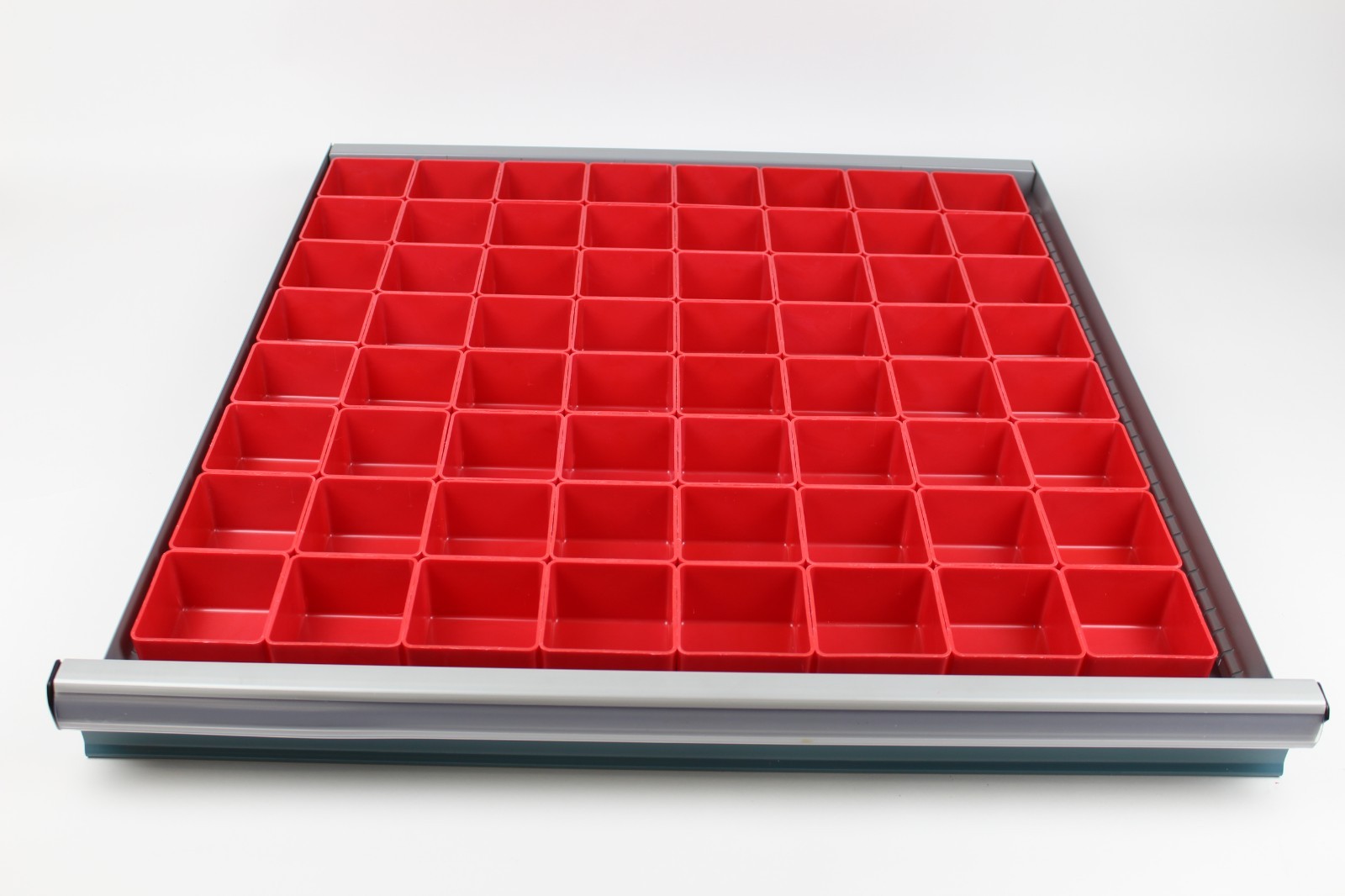 64 Red Plastic Tool Chest Organizer 3 x 3 x 2 Inch Deep (actual depth 1-3/4) Bin