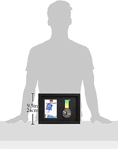 Medal Display Shadow Box - 3 Case - A4 Black, Black