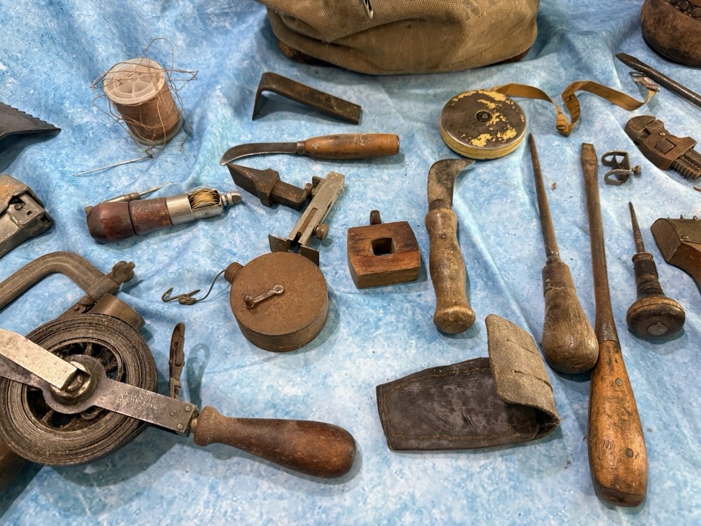 Antique Sailmakers shipwright shipbuilding Carpenter tool kit