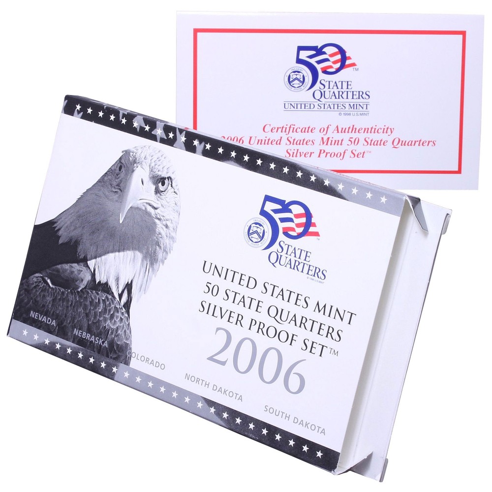 Empty Packaging Replacement Silver Quarter PS Box & COA No Coins 2006