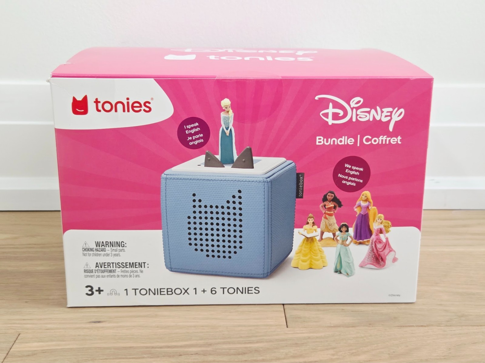 Tonies Disney Bundle Toniebox + 6 Tonies Frozen, Jasmine, Moana, Belle, Tangled