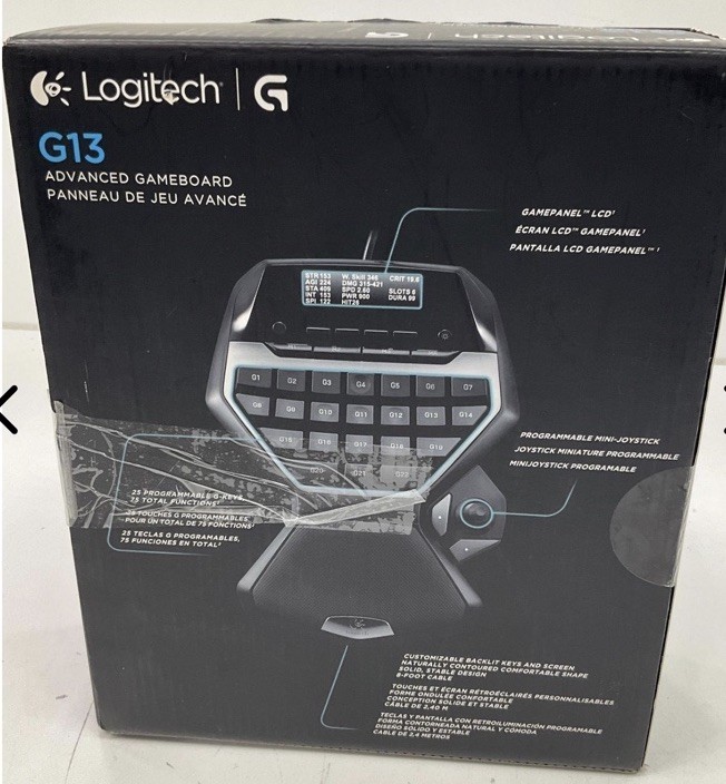 Logitech G13 Advanced Gameboard LCD Display Customizable NEW