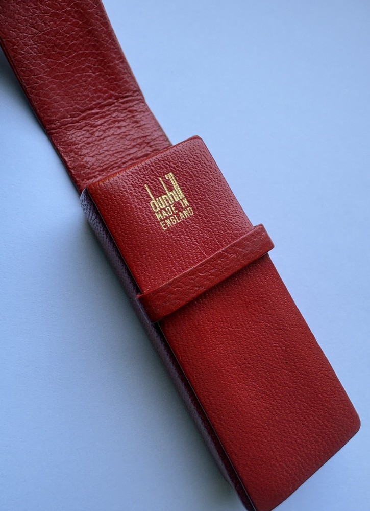 IMMACULATE & RARE Dunhill RED Leather Rollagas Pouch