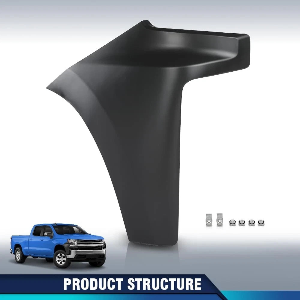 Front Bumper End Cap Extension Right Side Compatible with Chevy Silverado