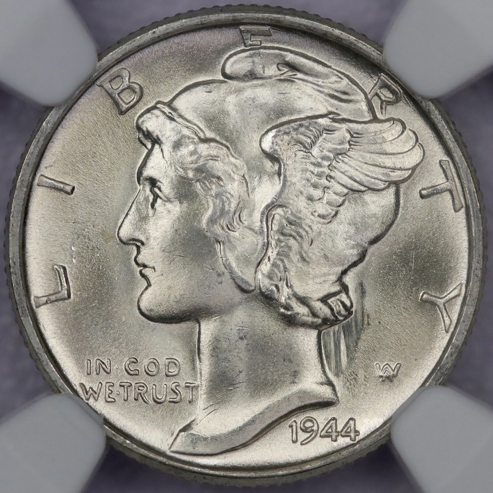 1944 10c Mercury Dime - NGC MS 67