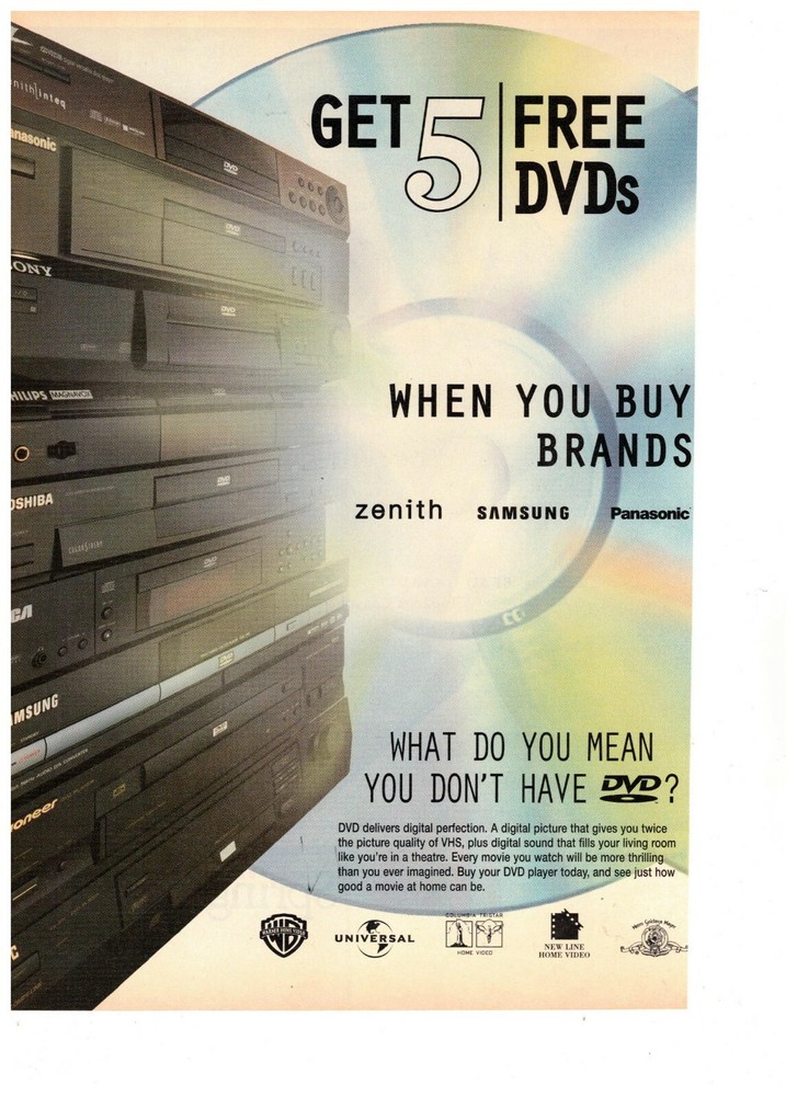 DVD When You Buy These Brands 2006 Print Ad