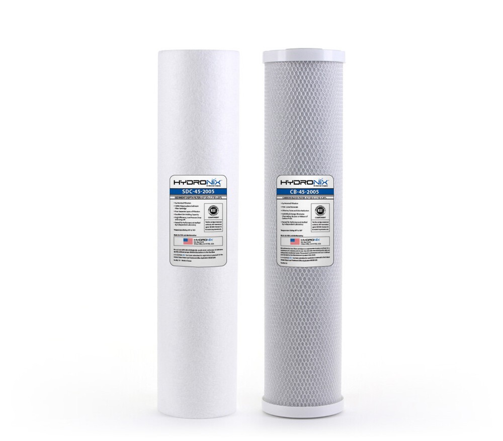 Hydronix 20" 2-Stage Filter Replacement Kit - Includes 5 micron Carbon Block &