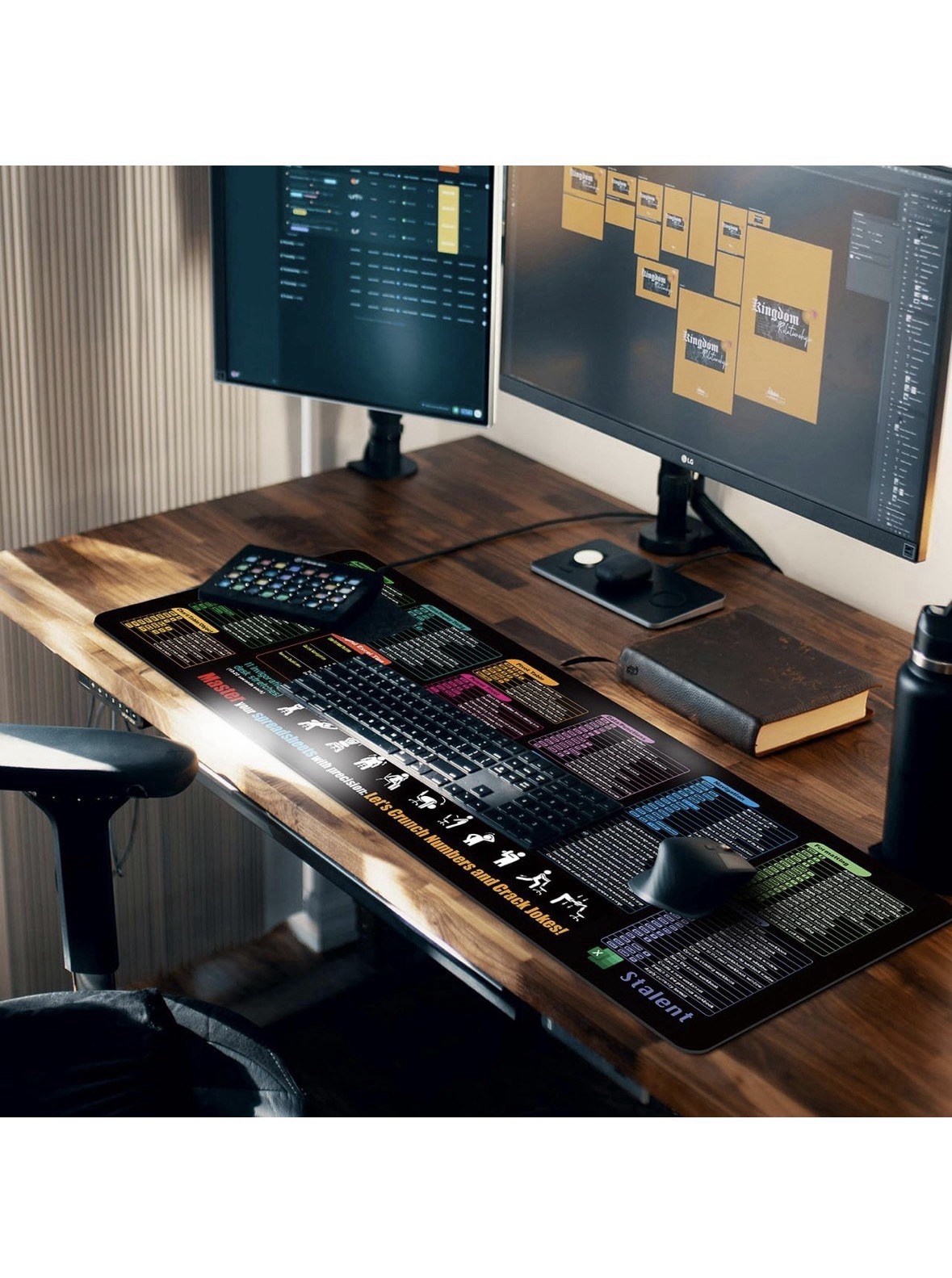 Excel Cheat Sheet Desk Pad, Updated Shortcuts Mouse Pad (31.5"X11.8") | Keyboard