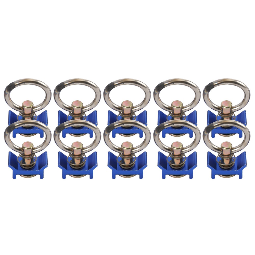 10PACK L-Track Single Stud Fitting with Round Ring Tie Down 4,000lb Capacity