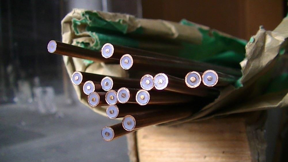 RG402 SOLID COPPER SHIELD COAX, STRAIGHT 5FT STICKS 17 COUNT