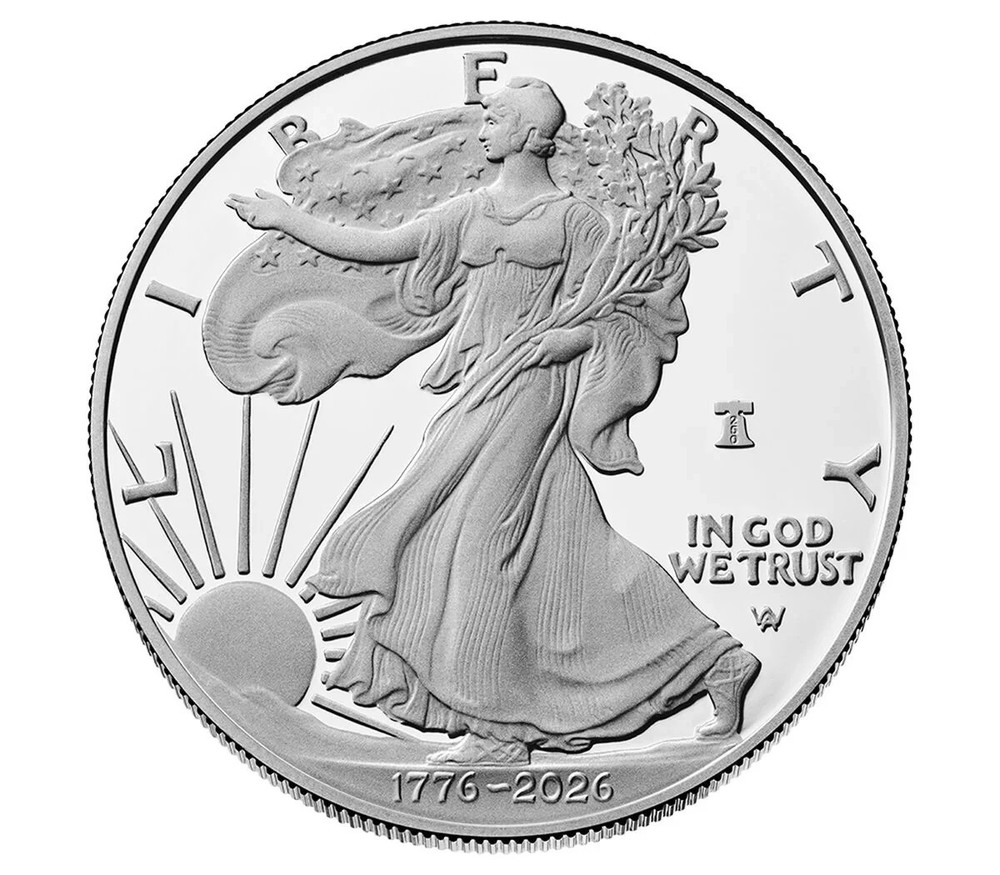 US Silver Eagle Dollar Anniversary 250th 1776 - 2026 W 1oz Proof