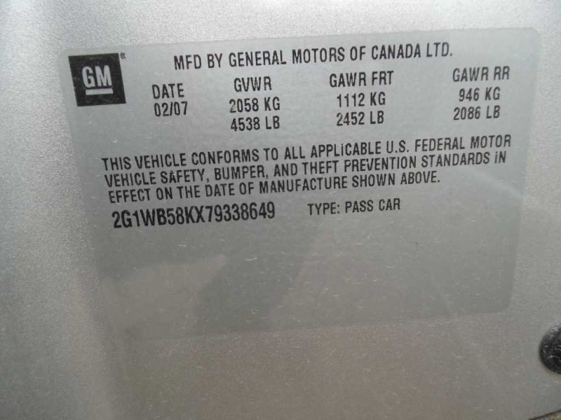 Speedometer Cluster US Opt U2E Fits 07 IMPALA 154037