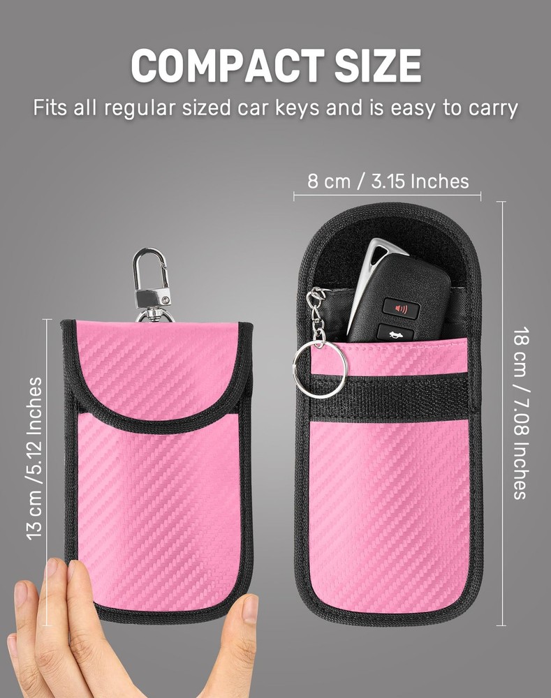 Faraday Key Fob Signal Blocking Pouch 2 Pack