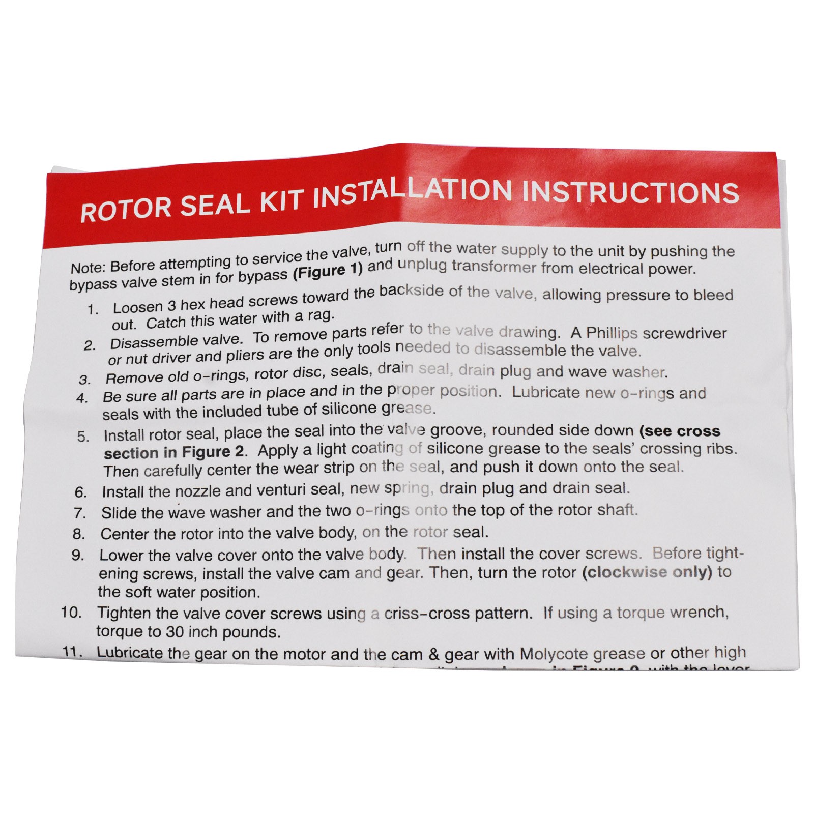 Water Softener Standard Valve Rotor and Seal Kit Replacement Part 7238468