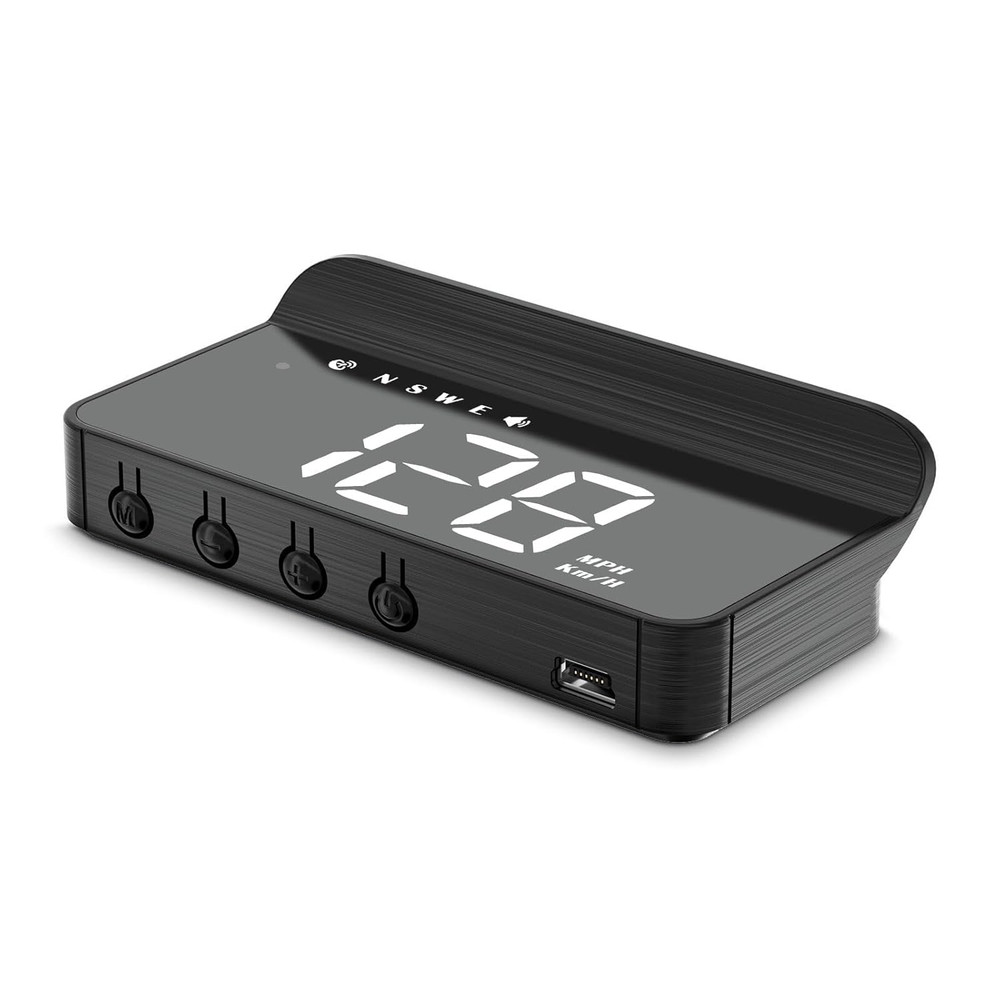 M1 White Windshield Projection Heads up Display, Digital GPS Speedometer with Sp