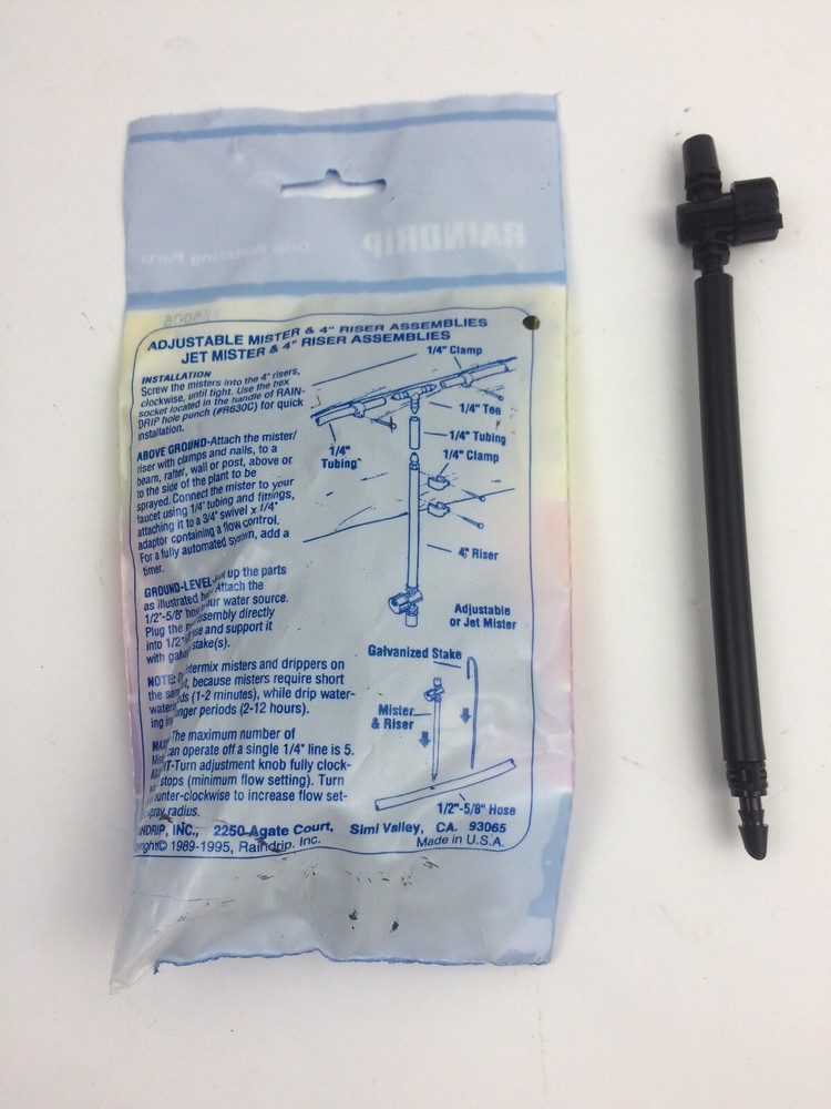 RainDrip Irrigation Micro Adjustable Spray Mister & Riser 166005- 5 per/ pack