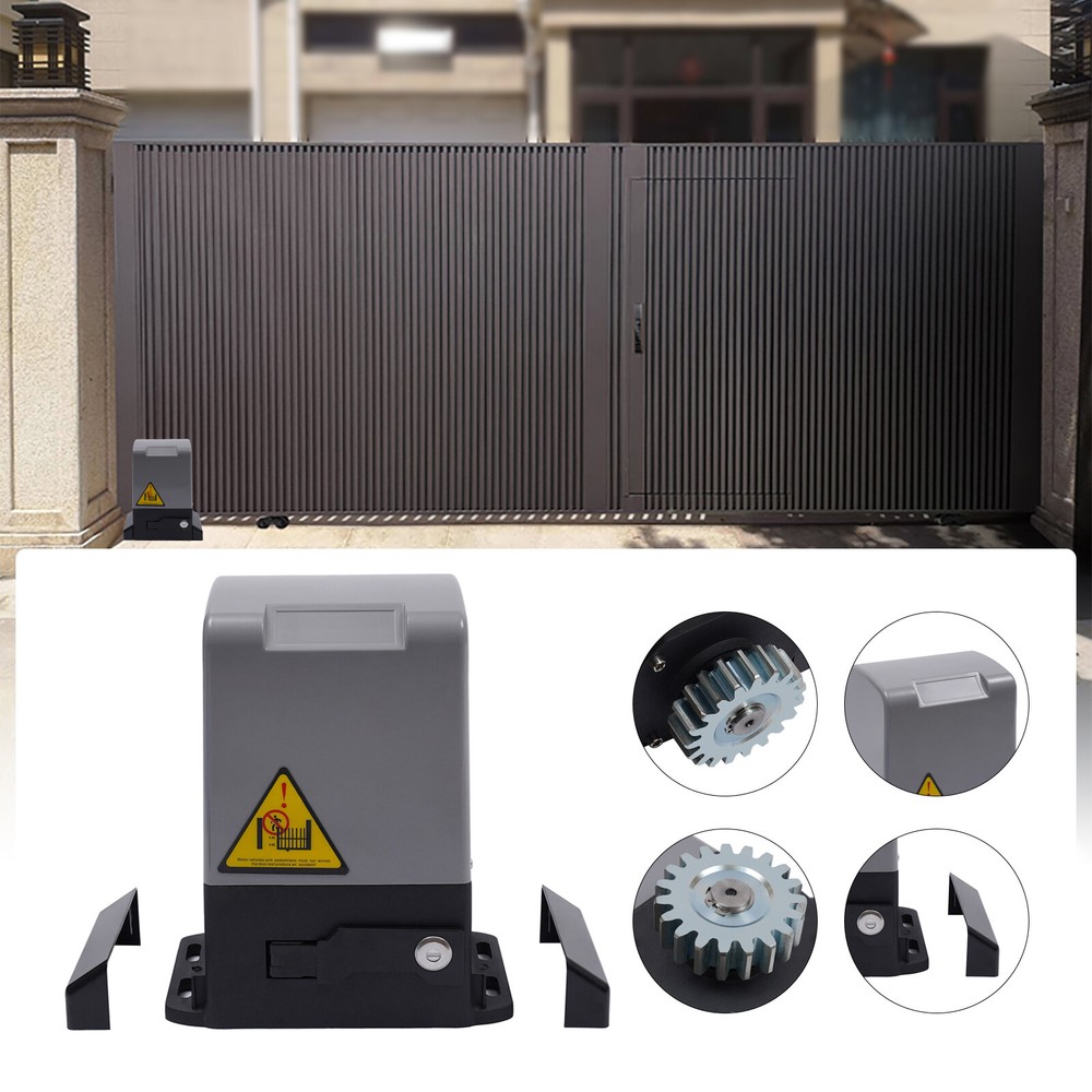 2600lbs Automatic Electric Sliding Gate Opener Motor Operator w/Remote Control