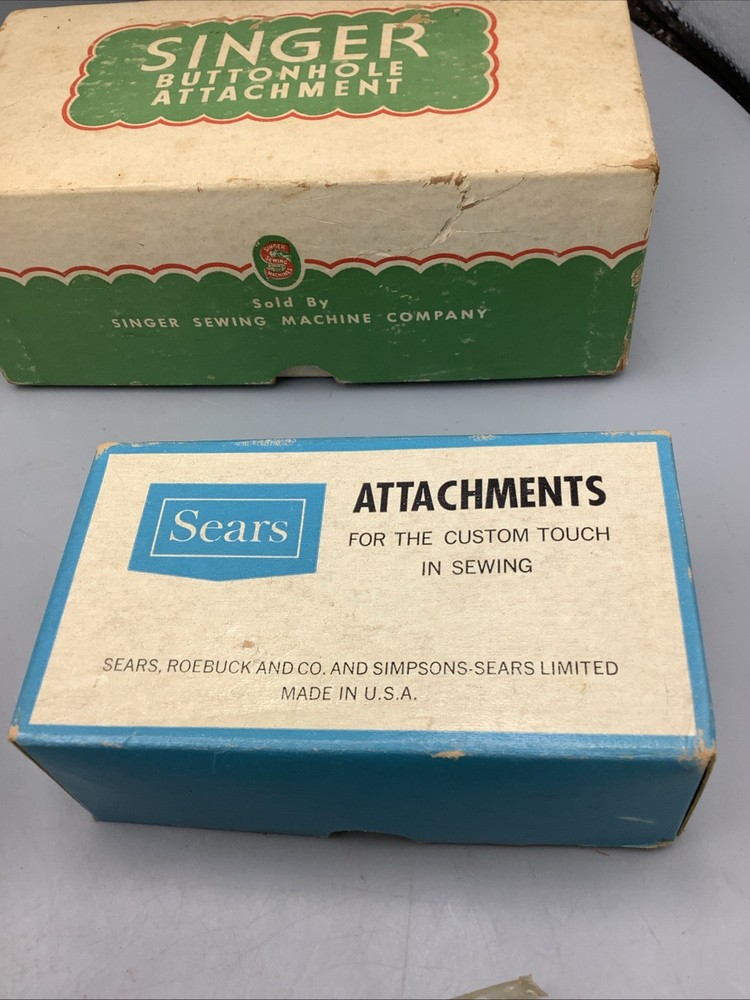 Vintage Sears Kenmore Sewing Machine Attachments Lot.