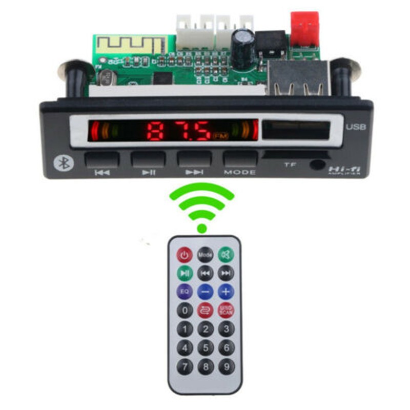 Bluetooth Function MP3 WMA WAV Decoder Board Car Audio FM Radio Stereo Module f